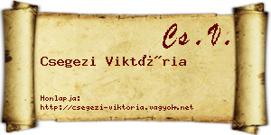Csegezi Viktória névjegykártya